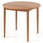Round Outdoor Dining Table for 4 People, 36 Inch Acacia Wood