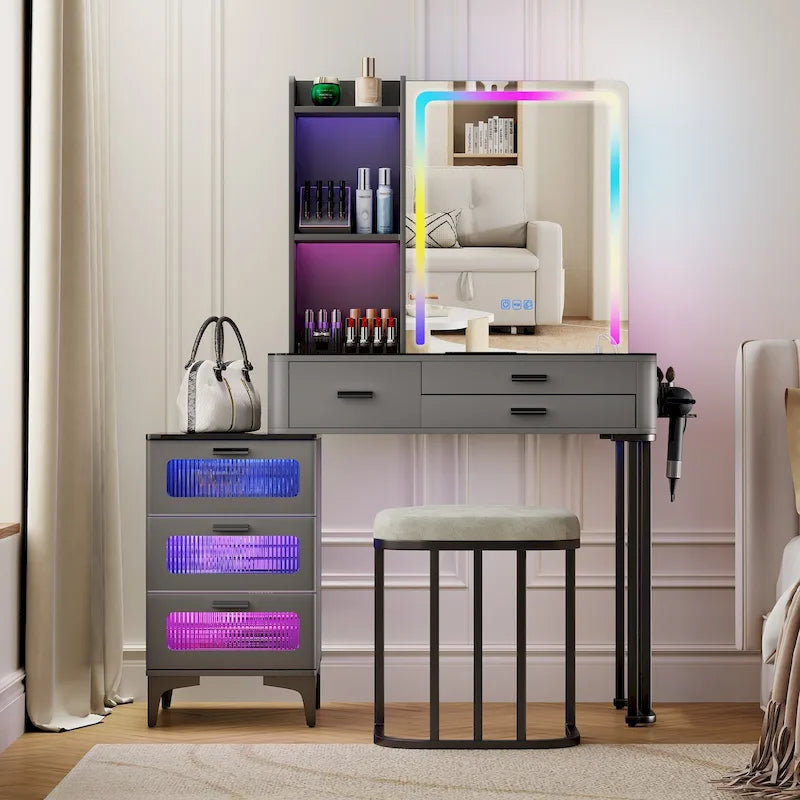 Makeup Vanity with LED Light