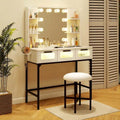 Makeup Vanity Desk with Hollywood Mirror & Lights, 3-Color Modes
