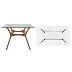 Mid-Century Walnut Finish Rectangular Dining Table