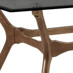 Mid-Century Walnut Finish Rectangular Dining Table