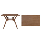 Mid-Century Walnut Finish Rectangular Dining Table