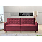 Tufted Velvet Sofa Bed Sleeper