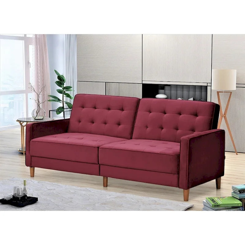 Tufted Velvet Sofa Bed Sleeper