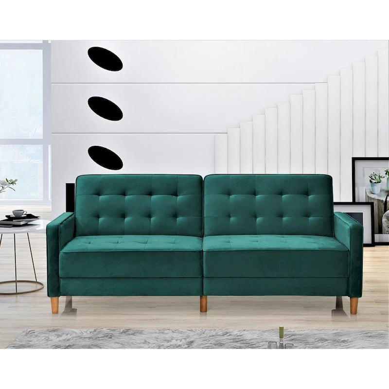 Tufted Velvet Sofa Bed Sleeper