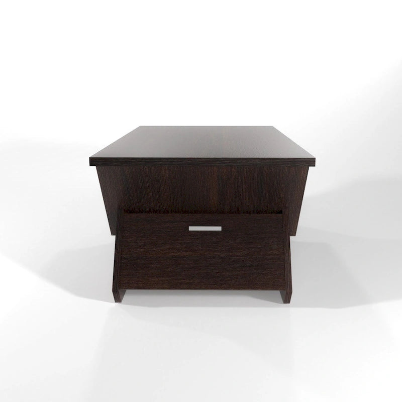 Modern Espresso 47-inch 4-Shelf Coffee Table