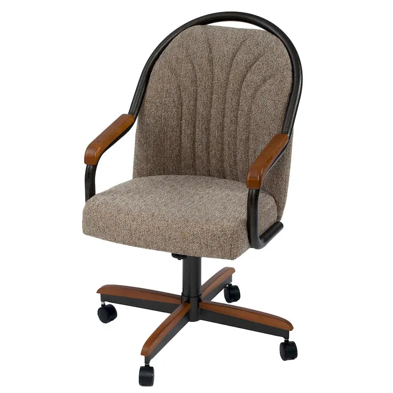 Swivel and Tilt Rolling Dining Chair - 38Hx221/2Wx22D - 38Hx24Wx22D