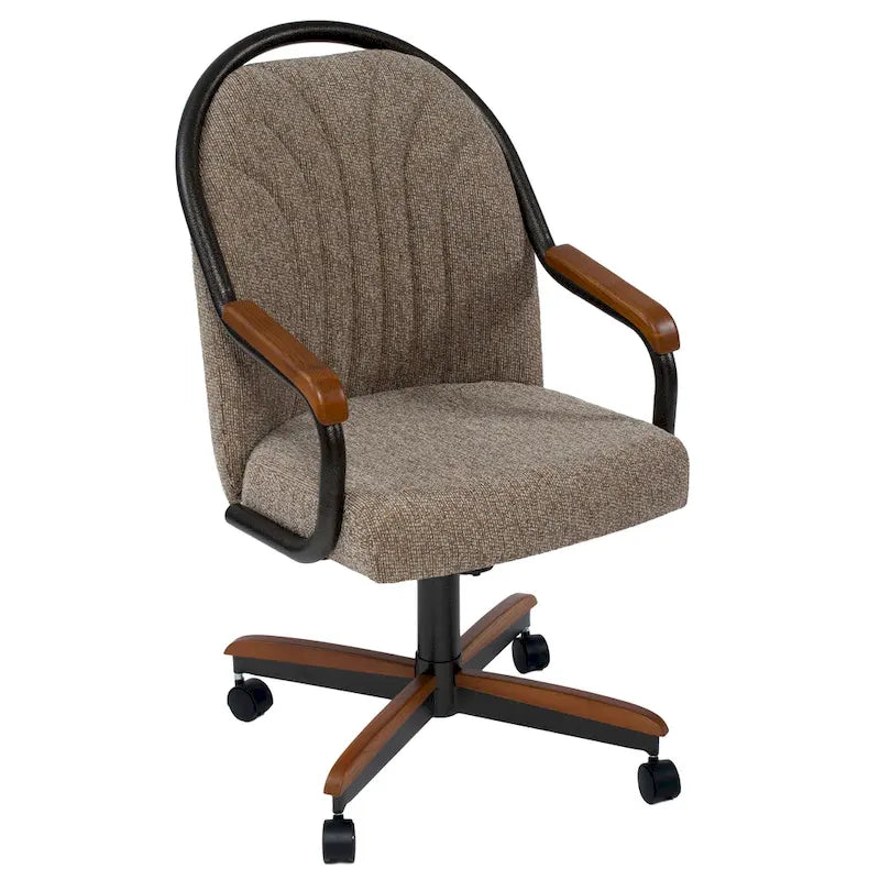 Swivel and Tilt Rolling Dining Chair - 38Hx221/2Wx22D - 38Hx24Wx22D