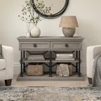 Designer Console Table with Shelves and Drawers