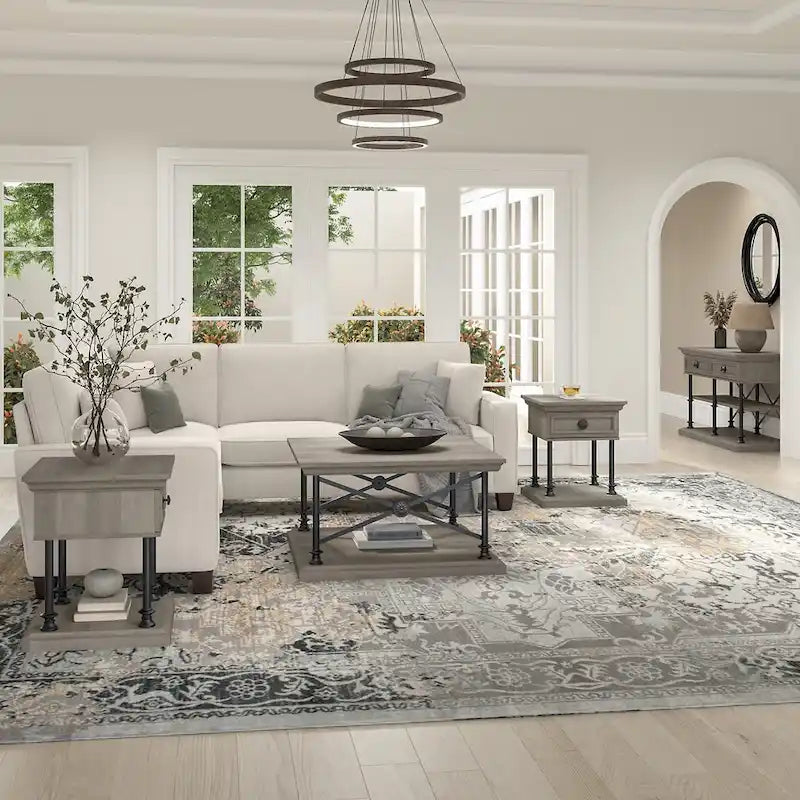 Designer Console Table with Shelves and Drawers