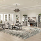 Designer Console Table with Shelves and Drawers
