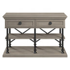 Designer Console Table with Shelves and Drawers