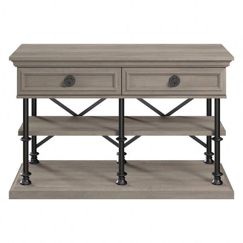 Designer Console Table with Shelves and Drawers