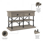 Designer Console Table with Shelves and Drawers