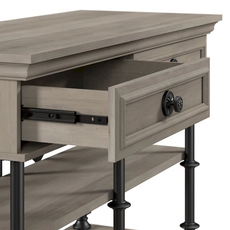 Designer Console Table with Shelves and Drawers