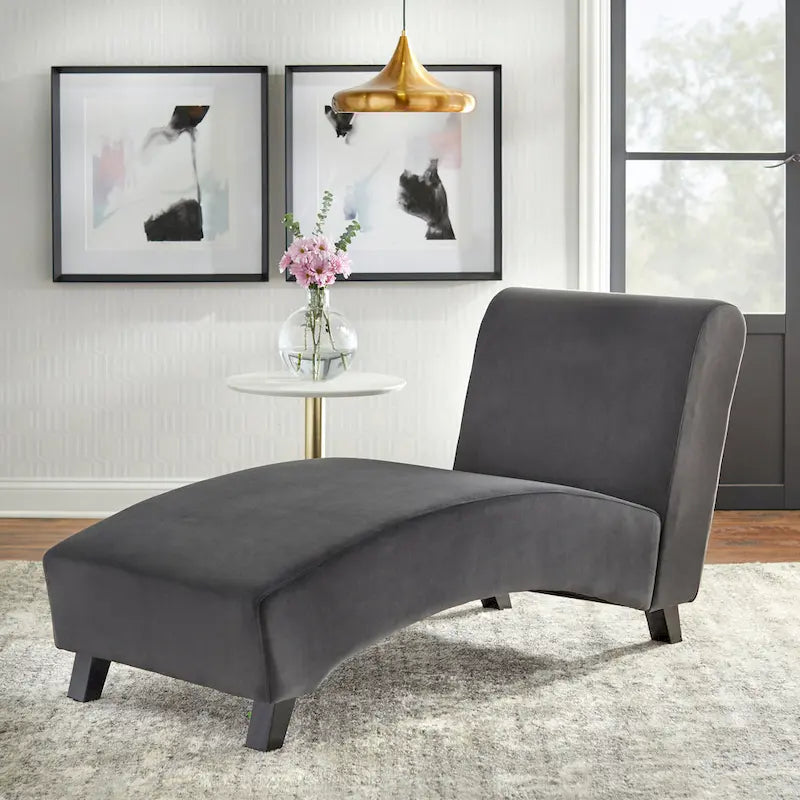 Modern Armless Chaise Lounge