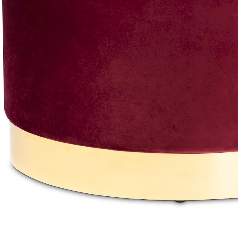 Velvet Upholstered Storage Ottoman with Lift-Up Lid