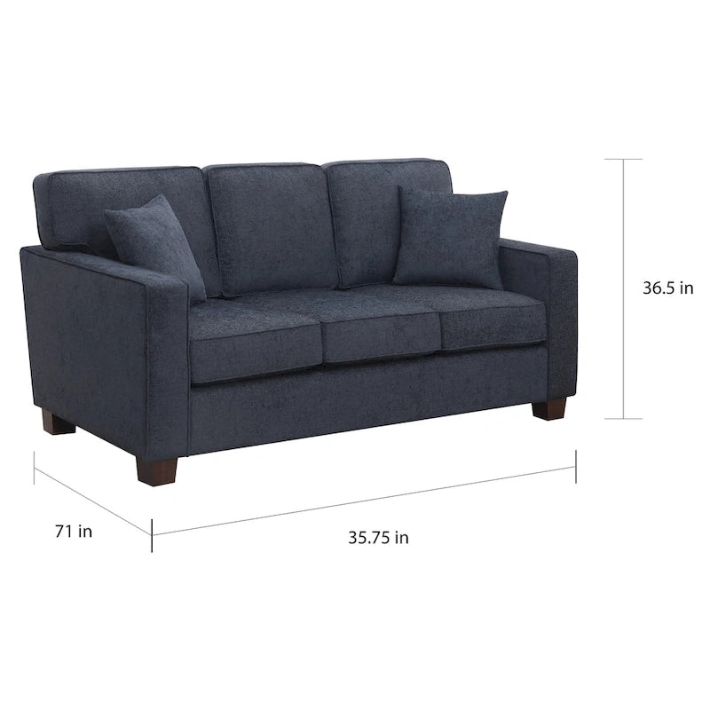 Sleek Contemporary 3-Seat Sofa