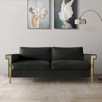 Luxurious Velvet Upholstered Sofa
