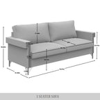 Luxurious Velvet Upholstered Sofa