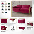 Luxurious Velvet Upholstered Sofa