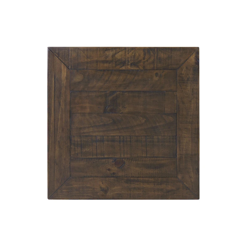 Solid Wood End Table with Drawer and Shelf
