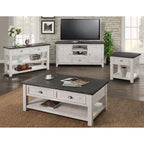 Solid Wood End Table with Drawer and Shelf