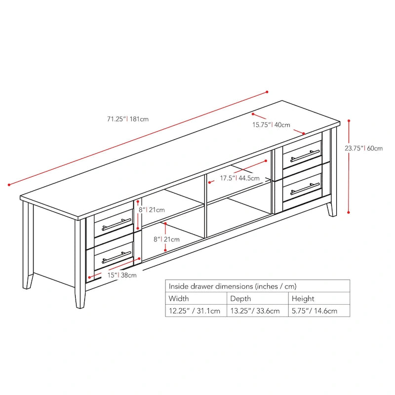 Extra Wide TV Stand for TVs up to 85 Inches