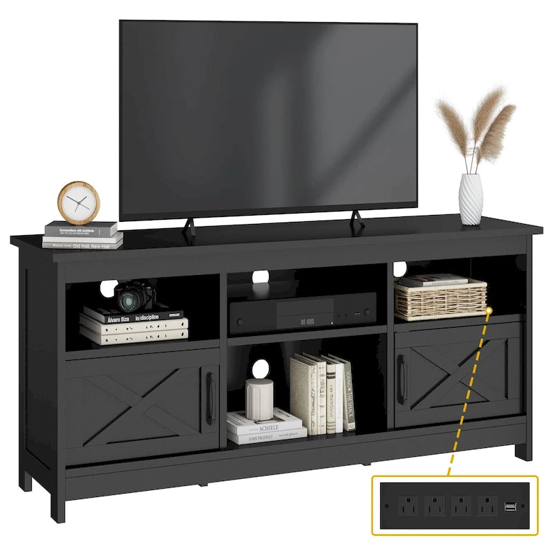 Farmhouse TV Stand for 65/55 Inch TVs