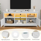 Farmhouse TV Stand for 65/55 Inch TVs