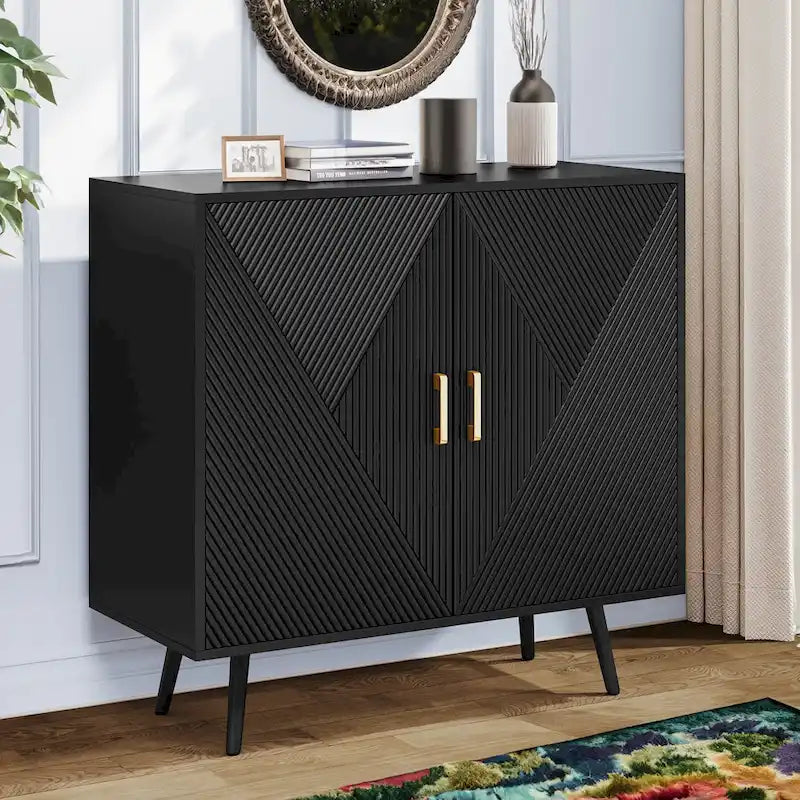 Moasis Modern Wooden 2-door Accent Cabinet