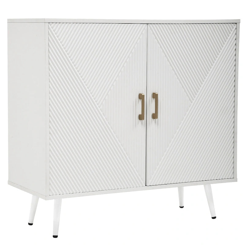 Moderner Akzentschrank aus Holz mit 2 Türen
