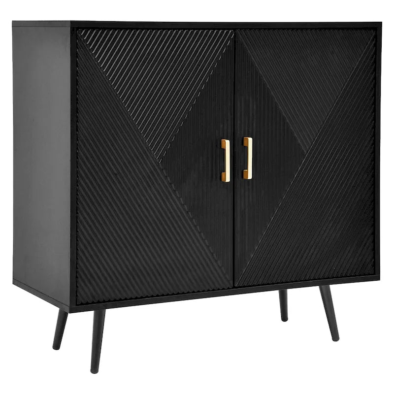 Moderner Akzentschrank aus Holz mit 2 Türen