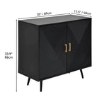Moderner Akzentschrank aus Holz mit 2 Türen