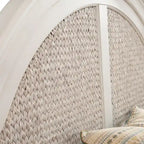 Dove White Woven Seagrass Headboard