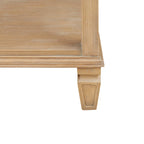 Light Natural Bedside Table with Drawer and Shelf