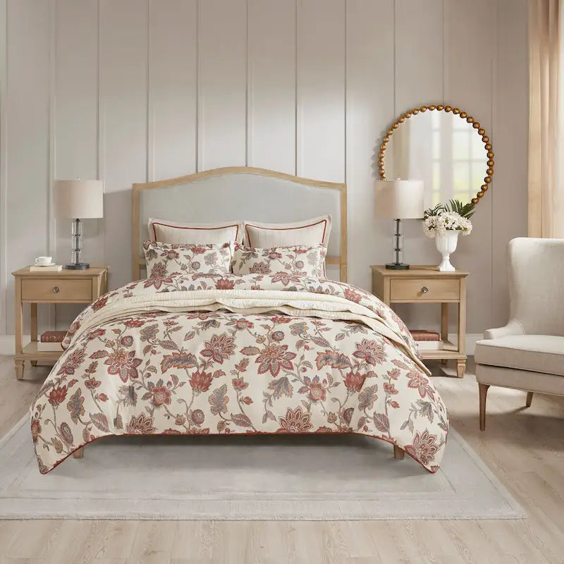 Light Natural Bedside Table with Drawer and Shelf