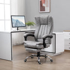 Massage Office Chair with 6 Vibration Points, Heated High Back Recliner with Adjustable Height and Swivel Wheels
