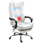 Massage Office Chair with 6 Vibration Points, Heated High Back Recliner with Adjustable Height and Swivel Wheels