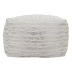Faux Fur Pouf With Foil Print Design