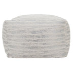 Faux Fur Pouf With Foil Print Design