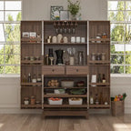 Multifunctional Wine & Food Storage Cabinet with Wine Glass Rack