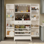 Multifunctional Wine & Food Storage Cabinet with Wine Glass Rack