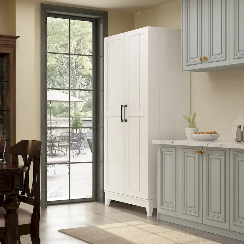 Multifunctional Wine & Food Storage Cabinet with Wine Glass Rack