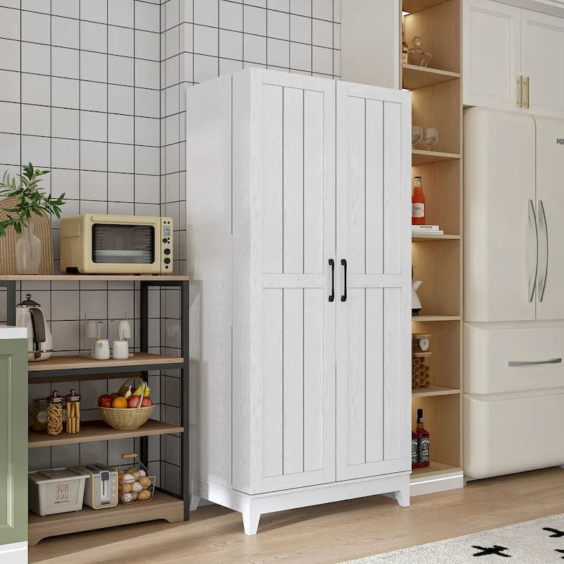 Multifunctional Wine & Food Storage Cabinet with Wine Glass Rack