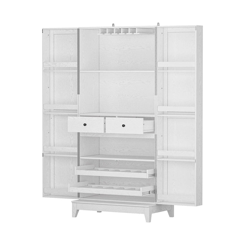 Multifunctional Wine & Food Storage Cabinet with Wine Glass Rack