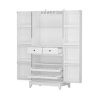 Multifunctional Wine & Food Storage Cabinet with Wine Glass Rack