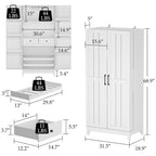 Multifunctional Wine & Food Storage Cabinet with Wine Glass Rack