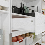 Multifunctional Wine & Food Storage Cabinet with Wine Glass Rack