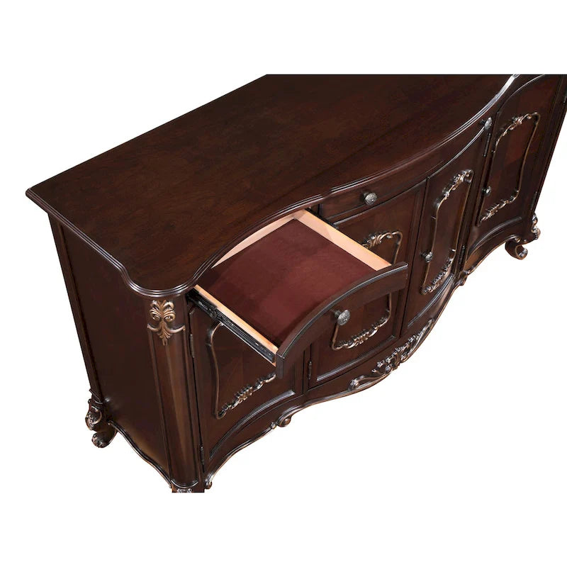 Cherry China Buffet with Velvet Drawers